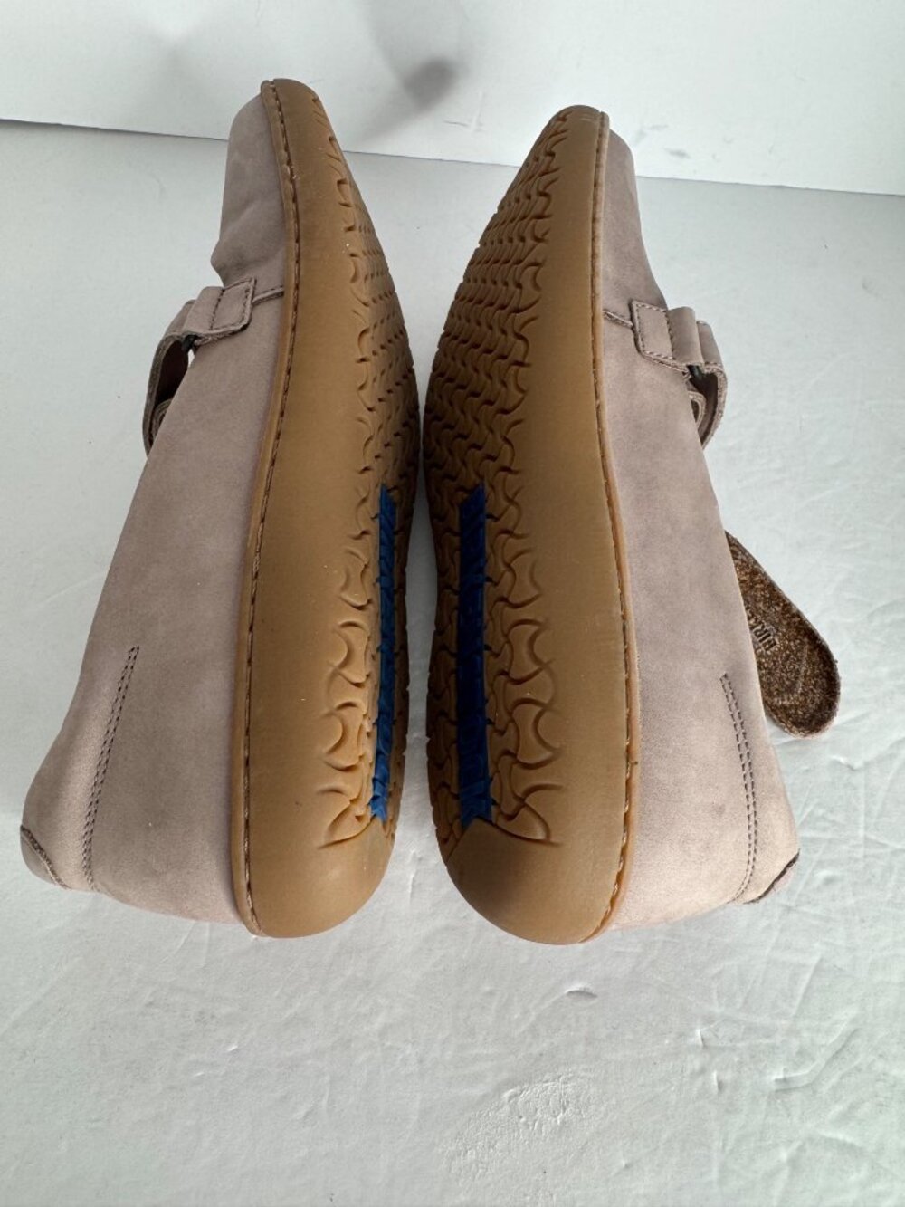 Birkenstock Lora Taupe Mary Jane Shoes Flats Nubuck Leather US 6 EU 37 Narrow - Picture 5 of 7